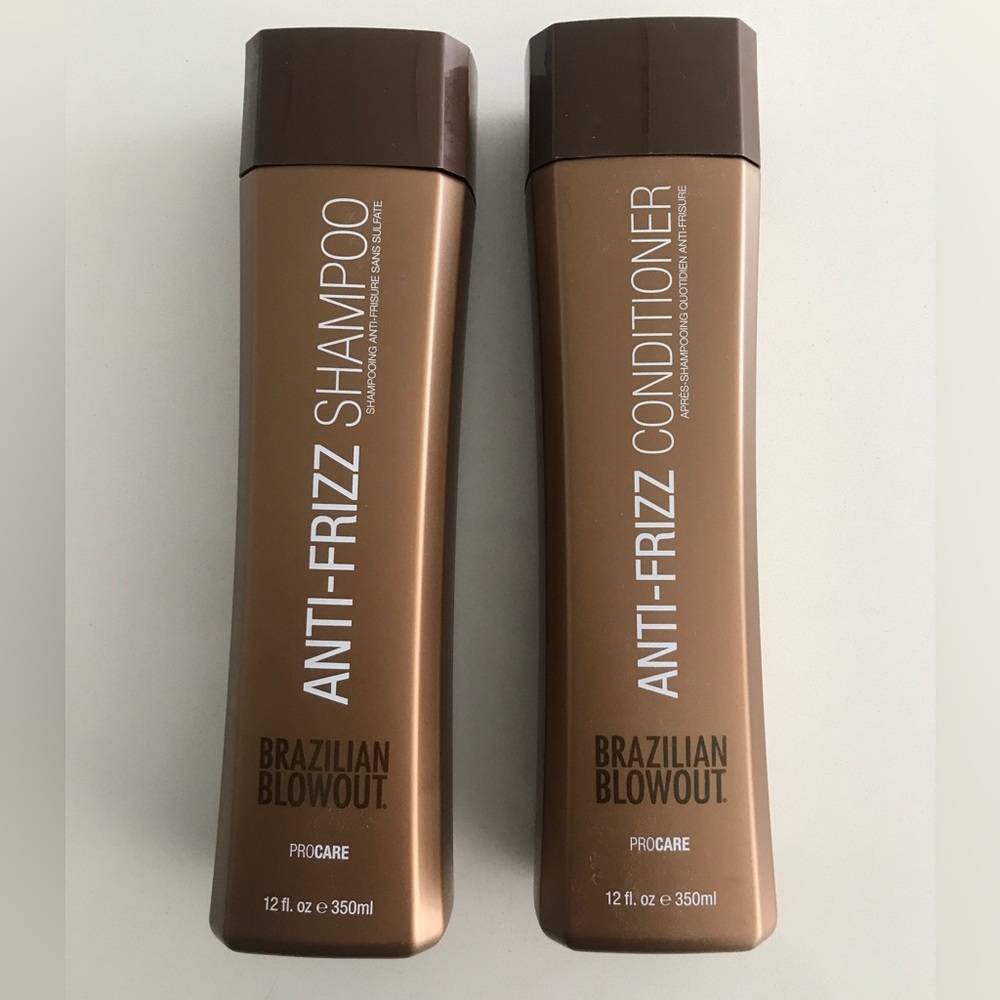 Brazilian Blowout Shampoo and Conditioner.
